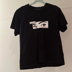 Brandi Melville black T-shirt with cartoon